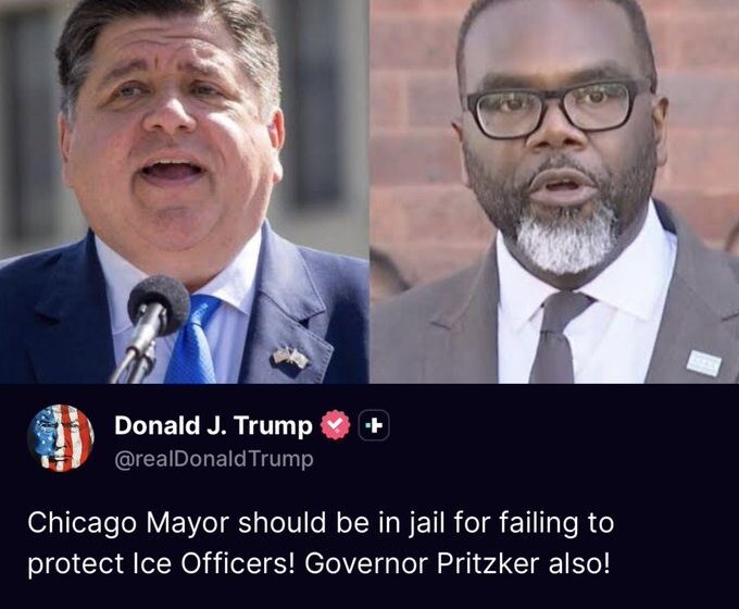 Trump Demand For The Arrest Of Illinois Gov. Pritzker And Chicago Mayor Johnson Over Failure To Protect ICE Officers, the  accused lashes back