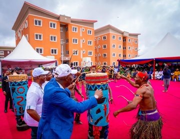 Video: Governor Sanwo-Olu At The Commissioning Of 420 New Homes In Ajara Housing Scheme In Badagry.