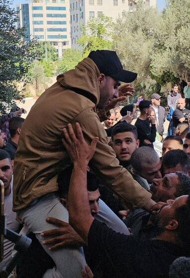 Palestinian Detainees Receives Heroes Welcome In Ramallah After Their Release In The Prisoner Exchange Deal With The Israeli Occupation.