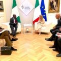 Photo News: President Bola Tinubu With Italian Prime Minister, Giorgia Meloni, During A Bilateral Meeting In Rome, Italy.