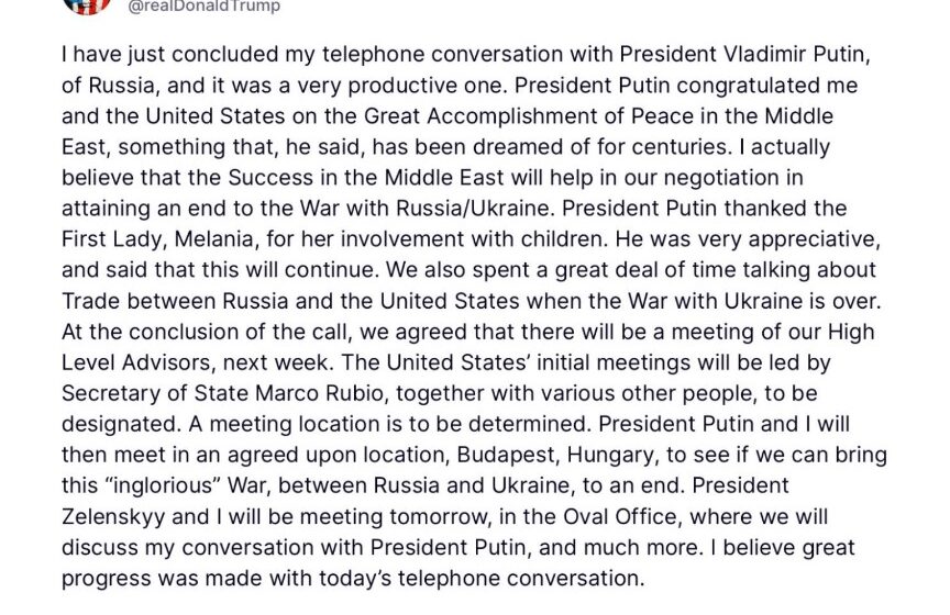 WhatsApp Image 2025-10-17 at 07.44.15_3b36cc5e President Trump And Vladimir Putin Agrees To Meet In Budapest, Hungary To Negotiate An End To The Russia-Ukraine War