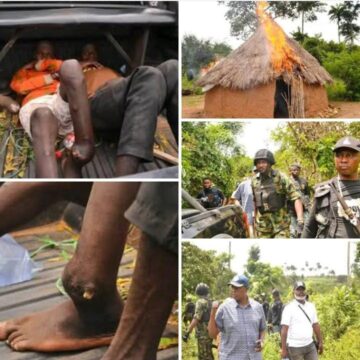 Security operatives in Kogi State have arrested two fleeing bandits with bullet wounds, along with two medical personnel treating them, after raiding their camp in Kabba Bunu Local Government Area.