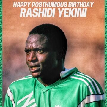Sport Story: “Forever A Legend” Super Eagles Posthumously Celebrates Its Forward Rashidi Yekini, On His 62nd Birthday.