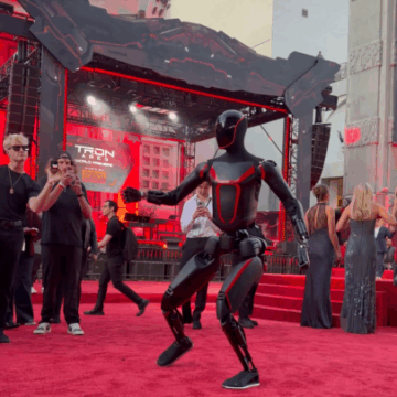 Tech Billionaire Elon Musk Optimus At The Tron Premiere