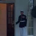 Marine Sentry Professional Move At His Post As Lightning Strikes Outside White House
