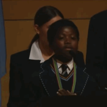“It’s My First Time Seeing The President, Hello Cupcake”—South Africa Grade 7 Learner Affectionately  Greets President Cyril Ramaphosa At The Social Justice Summit