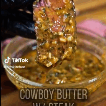 image Video; Cowboy Butter With Steak Recipe