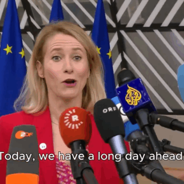 image Vice-President of the European Commission Kaja Kallas applauds US Sanction on Russia