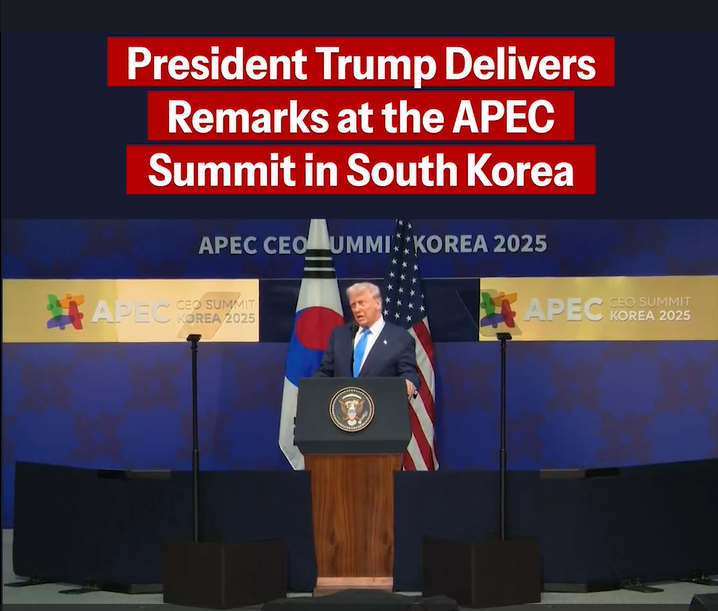 image President Trump Praises South Korea Economic Miracle, Addresses Regional Security Amid North Korea’s Recent Missile Test At The APEC CEOs Luncheon In Gyeongju