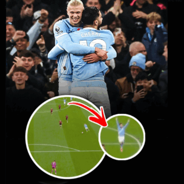 Sport Story: Rayan Cherki Celebrates Haaland’s Win Ahead Of The Goal