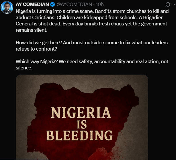 Insecurity On The Rise: Artists, Social Media Influencers, Content Creators, All Point Out The Ineptitude Of Nigerian Government As Terrorist Attack Christians Worshippers In Kwara State