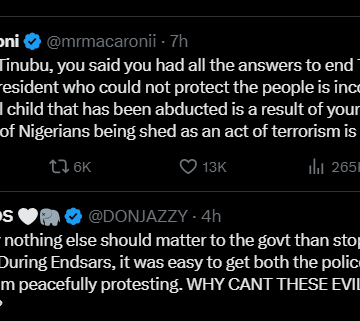 Nigerian Record Producer Don Jazzy And Content Creator Mr. Macaronni Point Out At The Incompetency Of Tinubu’s Administration Over Insecurity Concerns