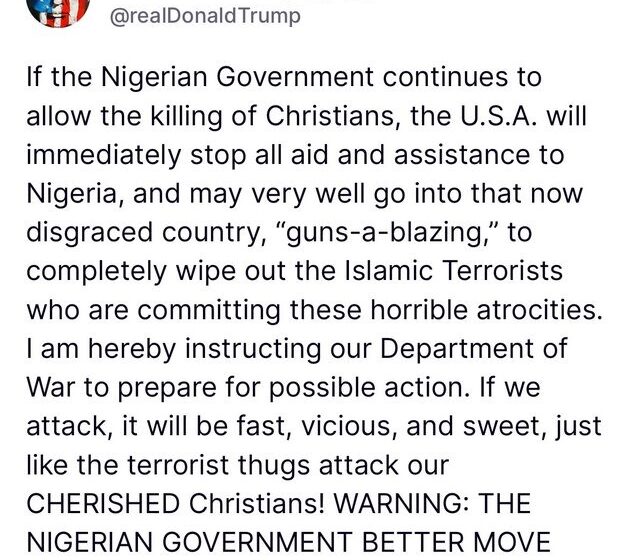 “Either The Nigerian Government Protects Christians, Or We Will Kill The Islamic Terrorists Who Are Committing These Horrible Atrocities.” Pete Hegseth