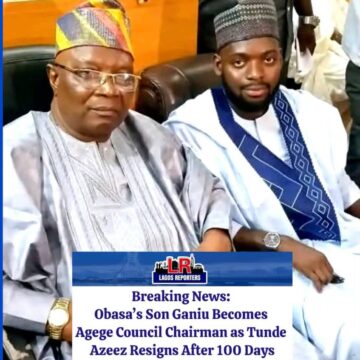Obasa’s Son Ganiu Becomes Agege Council Chairman as Tunde Azeez Resigns After 100 Days