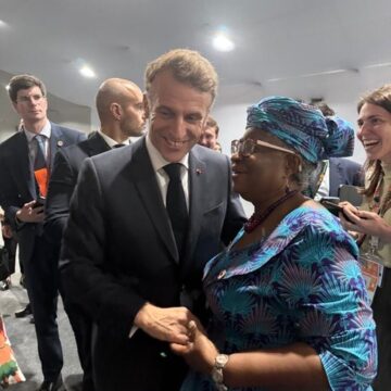 Photo News: “Catching Up With Their Exellencies In Belem”—WTO DG Ngozi Okonjo-Iweala With Leaders From Different Continents Discussing How Trade Can Help Drive Global Action On Climate Change.