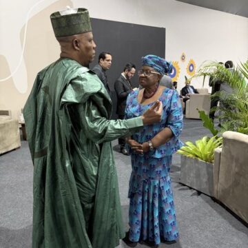 Photo News: WTO DG Ngozi Okonjo-Iweala Meets With Nigerian V.P Kashim Shettima At The COP30 Conference In Belem