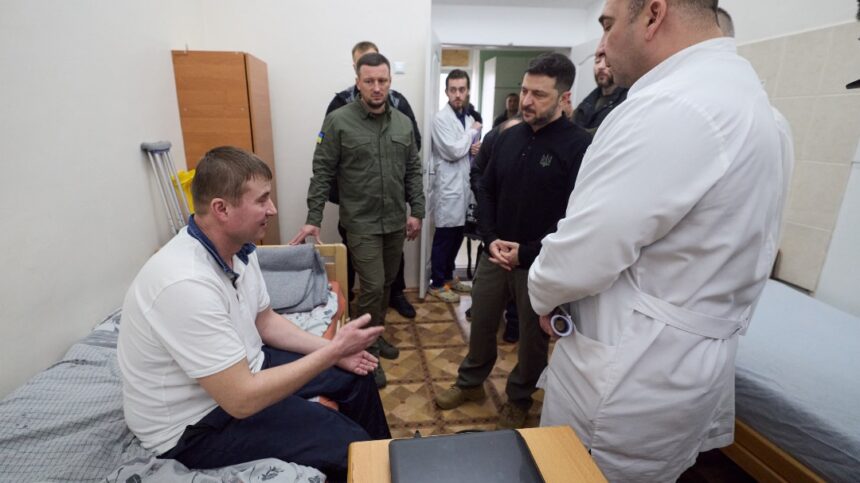 President Volodymyr Zelenskyy Visits Ukraine Hospitals Operating Under Threat Amid Russian Constant Strikes , Reveals Intensive Care Unit Is Located Underground.