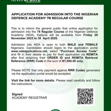 X: Nigerian Defence Academy Announces Admission Application, Netizens Condemn Force For N7,000 Registration Payment Amid Insecurity And Terrorism