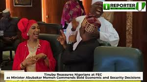 image Tinubu Reassures Nigerians at FEC as Minister Abubakar Momoh Commends Bold Economic and Security Decisions(Video)