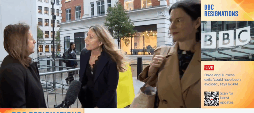 “I Want To Make One Thing Very Clear, BBC News Is Not Institutionally Biased”–Outgoing BBC News CEO Deborah Turness Claims On Her Way Into Broadcasting House On Monday