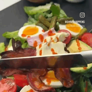 Try Something Healthy For A Change: High Protein Low-Calorie Bacon, Lettuce, Tomato, And Avocado Chopped Egg Salad