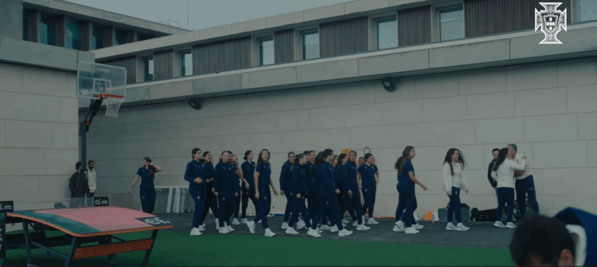 image Sport Video Story: Portugal’s Women’s U16 Team Meet The Senior Men’s Team, Cristiano Ronaldo Inclusive