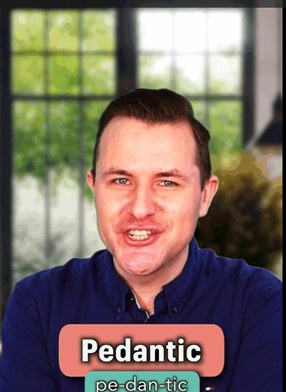 Here’s A Breakdown Of The Word “Pedantic”: