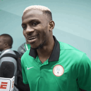 Video; Victor Osimhen On His Second-Half Miss Against Gabon, Said He Apologized To His Team Mate And Made Correction In The Extra Time.