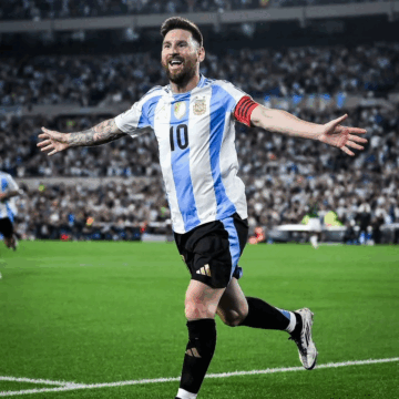 Messi Scoring Against Angola, makes it his first goal in Africa
