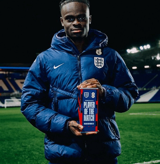 Tyrique George Wins Young Lions Player Of The Match Award After England U21 Defeats Republic Of Ireland 2-0 In Rainy Qualifier
