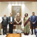 Photo News: Indian Prime Minister Narendra Modi Meet A Delegation Of The 16th Finance Commission Members Led By Dr Arvind Panagariya, The Chairman Of The Commission.