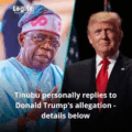 TINUBU Addresses Nigerians After A Phone Call Conversation With President Trump
