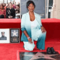 Video; Late American Actor Chadwick Boseman’s Wife, Simone Ledward, Places His Shoes On His New Hollywood Walk Of Fame Star.
