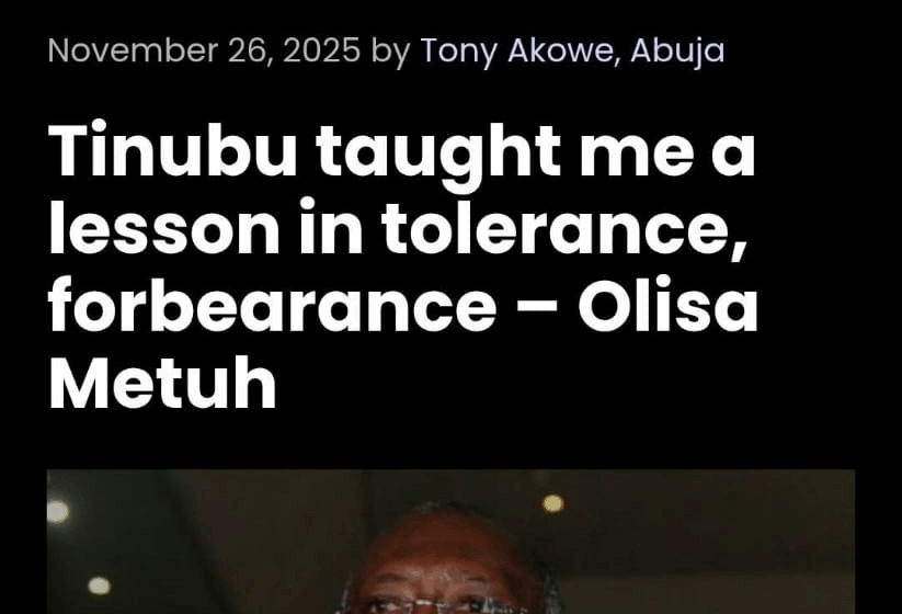 So I was really, really shocked that when I had my travails, it was the same Senator Bola Ahmed Tinubu that I fought against that reached out to me and my family, to get interested in my health, in my well-being and to assure me about hope in life then.
