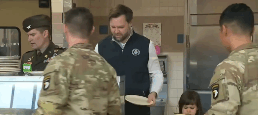 image Vice President JD Vance And Family Serve Thanksgiving Meals To Fort Campbell Troops, Claims US Soldiers ‘Are The Most Powerful Weapon Anywhere In The World’
