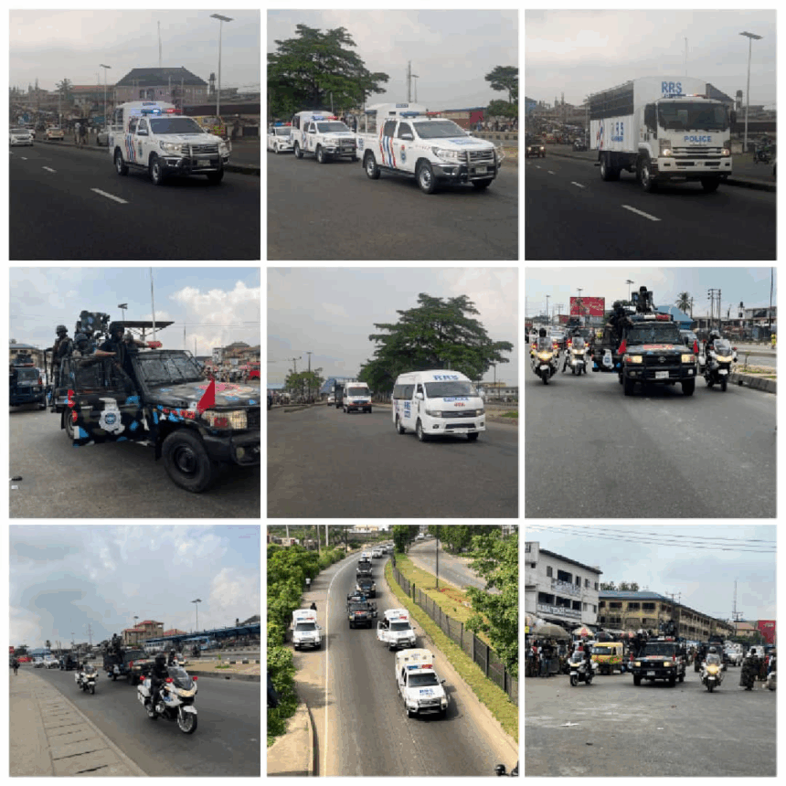 image We have commenced convoy patrol across strategic locations in the State in compliance with the directive of the Lagos State Commissioner of Police, CP Moshood Jimoh.