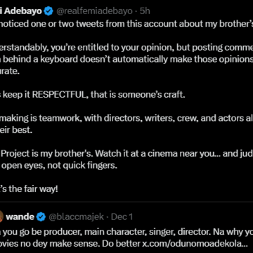 Nollywood Actor Femi Adebayo Defends Colleague Odunlade Adekola After Netizen Criticizes The Production Of His Latest Movie Warlord (Olori Ogun)