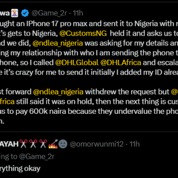 Screenshot (765) Abroad Based Nigerian Reveals Security Officials Exploitation And Entitlement Demands Over An iPhone 17 Pro Max