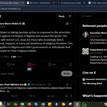  Former Presidential Media Aide To Late Muhammadu Buhari Get Diced For Commending US Moves To Restrict Visas for Terrorists Sponsors In Nigeria 