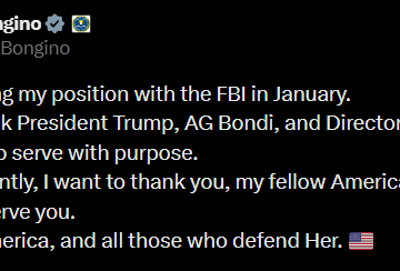FBI Deputy Director Dan Bongino, Announces January Retirement