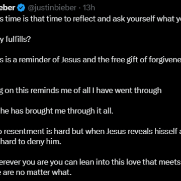 Screenshot (905) Canadian Musician Justin Bieber, Reflects On His Life And The Love Of Christ In It, Shares Warm Messages To All
