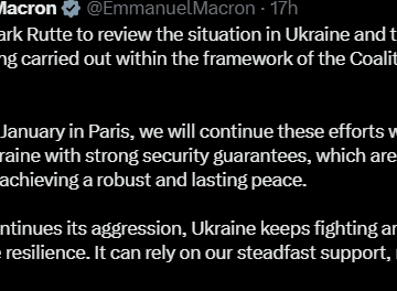 French President Macron Reveals Aims To Keep Providing Ukraine With Strong Security Guarantee To Achieve Peace