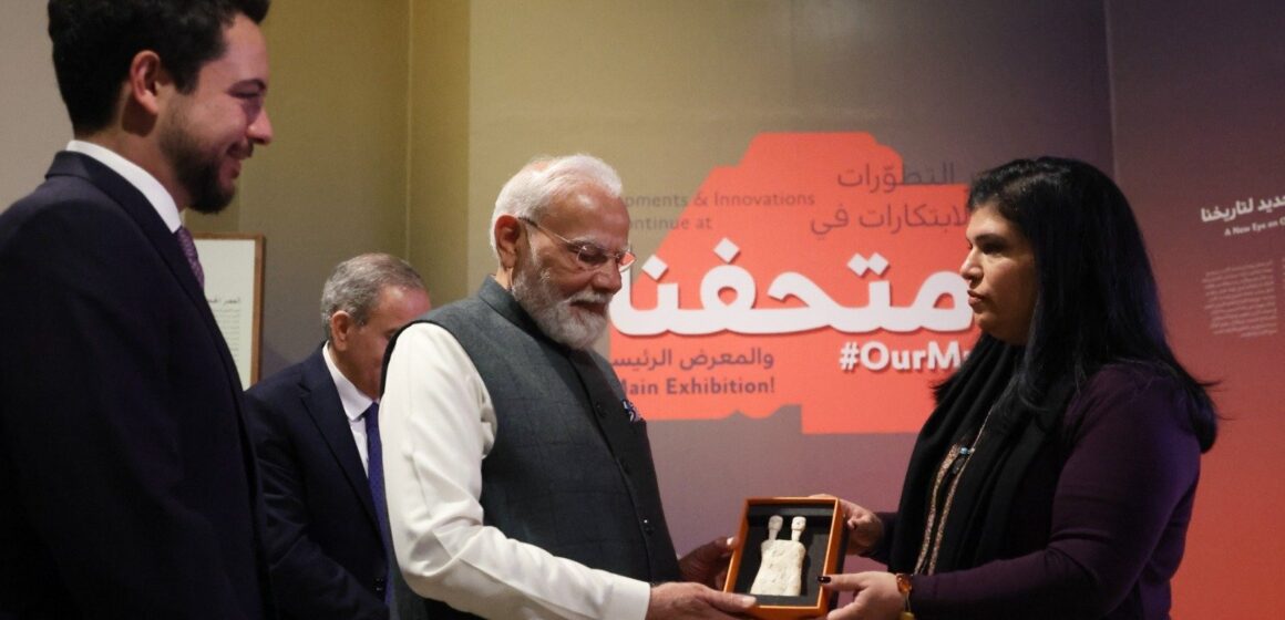 Prime Minister Narendra Modi On History And Culture Tour At The Jordan Museum, Royal Highness Crown Prince Al-Hussein Bin Abdullah II