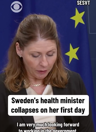 The Health Minister Of Sweden Collapsed On Her First Day, The Prime Minister Perplexed Over Her Involuntary Action