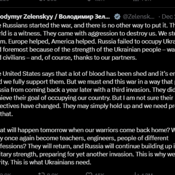 Volodymyr Zelenskyy Says The Whole World Is A Witness To President Putin Engineering The War Between Ukraine And Russia, Claims “They Came With Aggression To Destroy Us.”