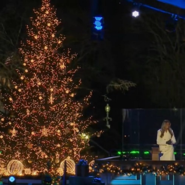 President Trump And First Lady Melania Lit The National Christmas Tree Right In Front Of The White House
