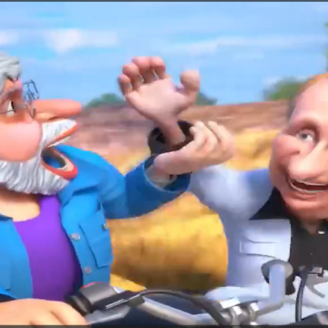 IndiaToday Drops Cartoon Of Putin And Modi Riding A Bike And Singing #Druzhbadosti Forever