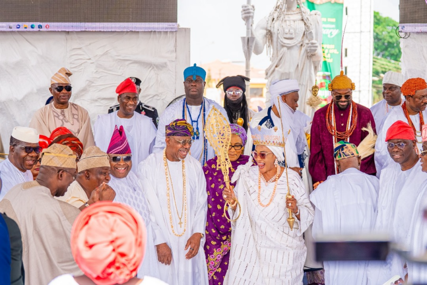 image First lady of Nigeria Oluremi Tinubu Honored as Yeye Asiwaju Gbogbo Ile Oodua at Ooni’s 10th Anniversary