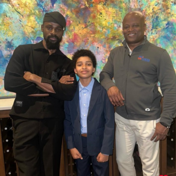 Photo News: Chess In The Slum Convener Tunde Onakoya With A Chess Prodigy, World Record Holder And The First Black Chess Grandmaster In The World, Maurice Ashley