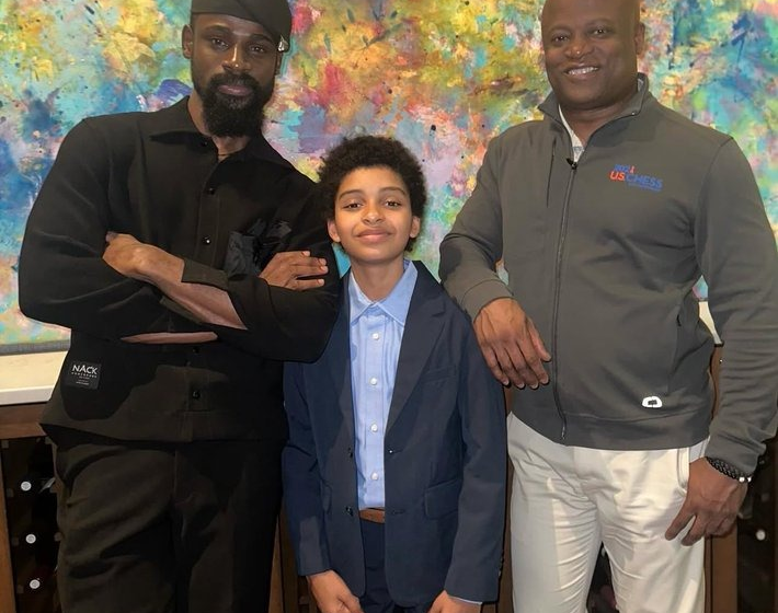 Photo News: Chess In The Slum Convener Tunde Onakoya With A Chess Prodigy, World Record Holder And The First Black Chess Grandmaster In The World, Maurice Ashley